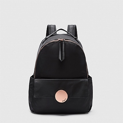 black rucksack baby bag