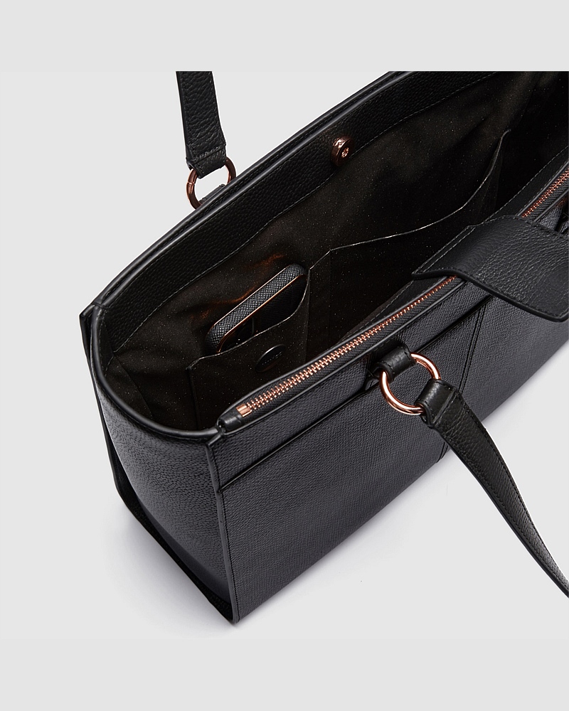 MIMCO Echo Worker Tote Bag Black Nylon Shopper Travel Work Authentic New 